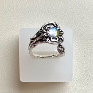 Elegant Silver Opal Ring
